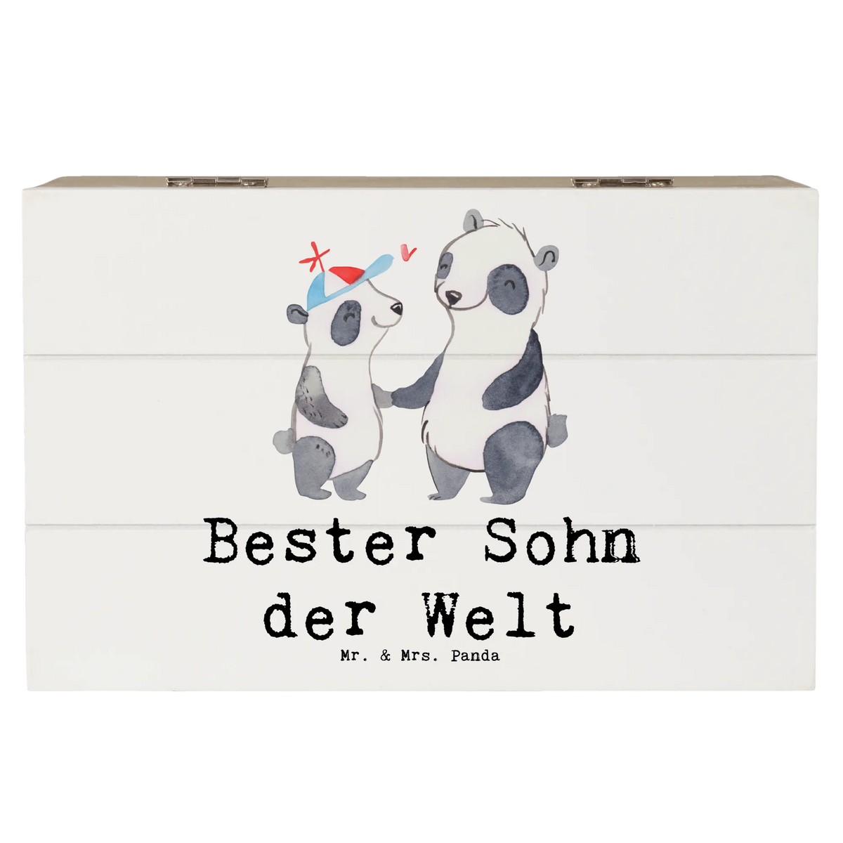 Wooden chest panda best son in the world thank you, gift idea, gift tip, make you happy, birthday present, gift, for, giving, birthday, offspring, Son, boy, child, father, reward