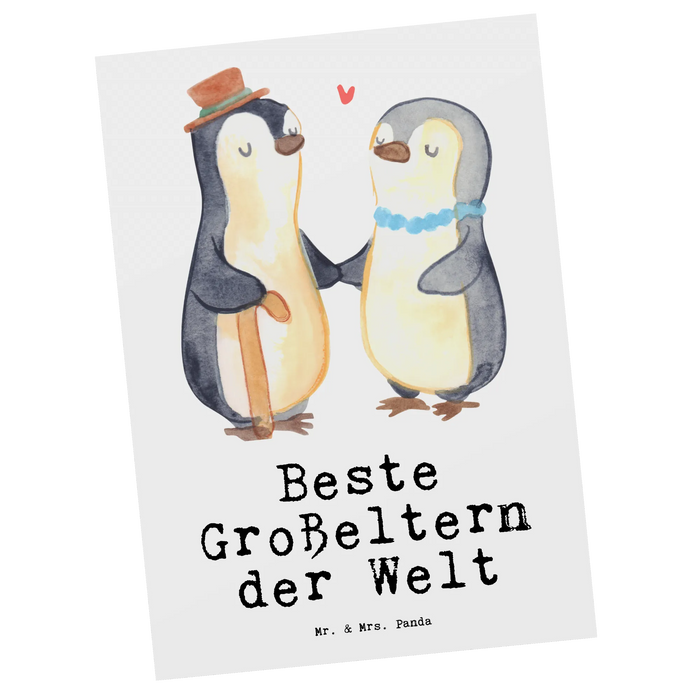 Postcard penguin Best grandparents in the world