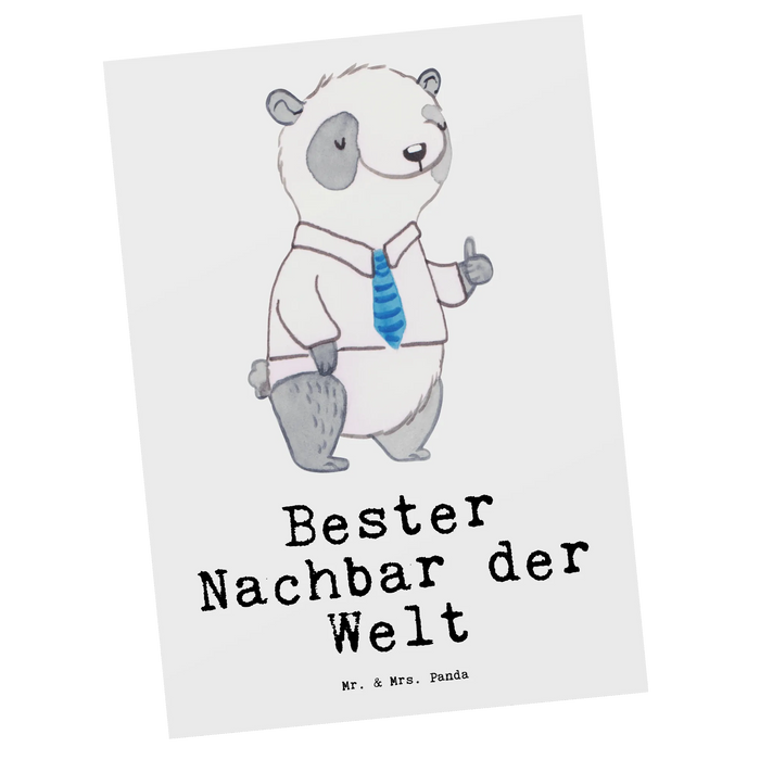 Pocztówka Panda Najlepszy sąsiad na świecie