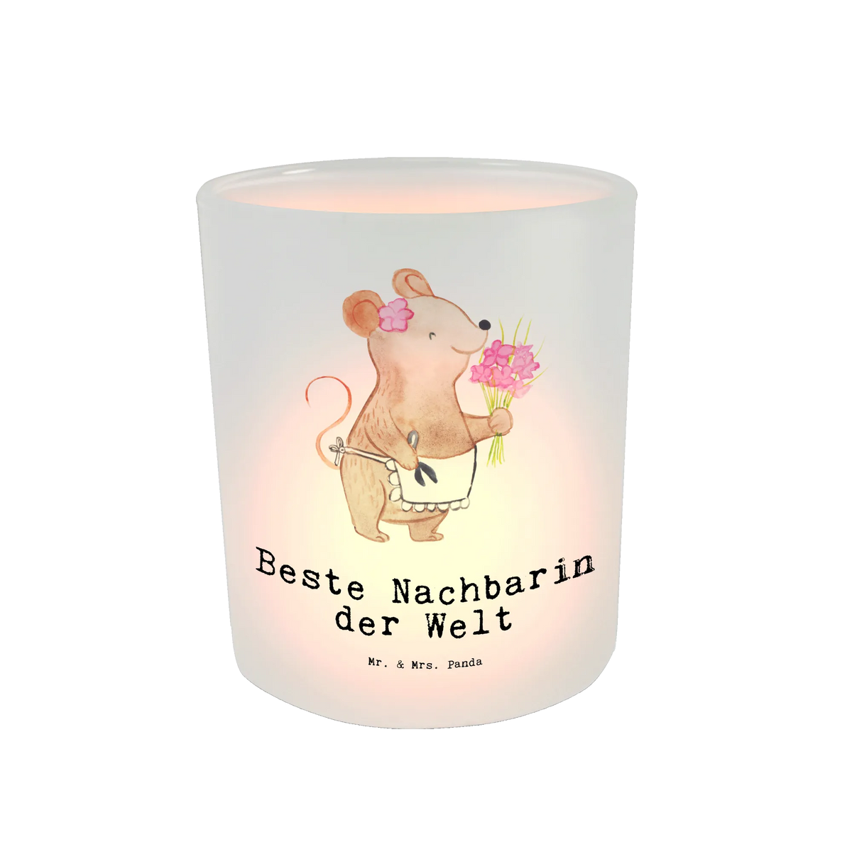Lantern Mouse Best neighbor in the world tealight holder, Wind light, glass tealight, for, thank you, gift, giving, birthday, birthday present, gift idea, souvenir, make you happy, gift tip, neighbors, friendship, neighbor, Neighbor, resident, neighborhood, friend