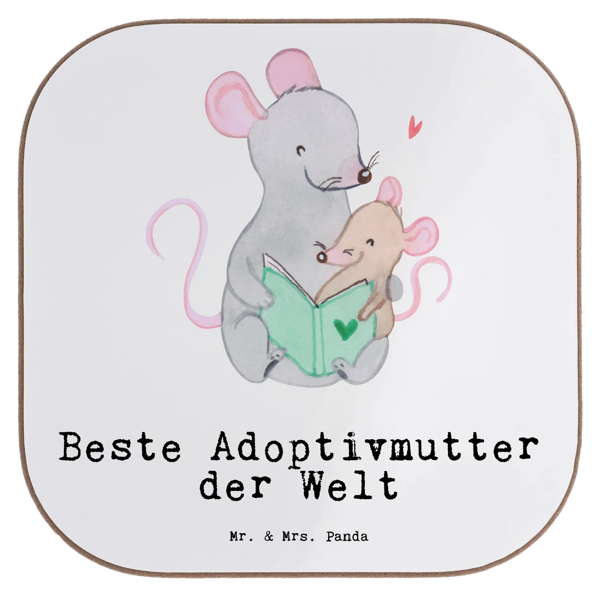 Square coaster Mouse Best adoptive mother in the world presents, gift, gifts, Coasters, breakfast, party, glass coasters, for, thank you, giving, birthday, birthday present, gift idea, souvenir, make you happy, gift tip, Daughter, Mom, Son, Mommy, Thank You, Best, Mother's Day, Super Mom, Adoptive Mother, Best Mom, Adoptive Mom, Mother, Ma, Adopted