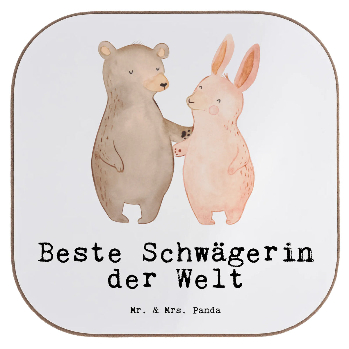 Square coaster Hare Best sister in law in the world presents, gifts, glass coasters, party, Coasters, breakfast, gift, for, thank you, giving, birthday, birthday present, gift idea, souvenir, make you happy, gift tip, married, Sister-in-law, sister, husband, wife, relatives, brother, sister-in-law, partner, family