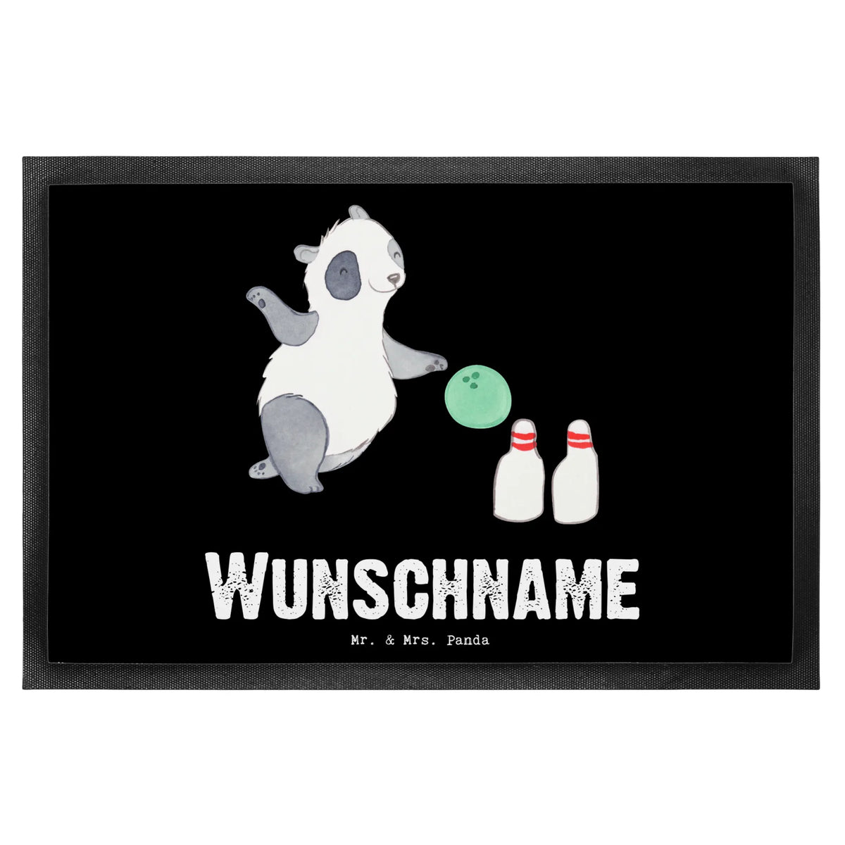 Spersonalizowana wycieraczka Panda kręgle Prezent, Sport, Dyscyplina sportowa, Hobby, Darować, Dziękuję, Dzięki, Wyróżnienie, Wygrana, Sportowiec