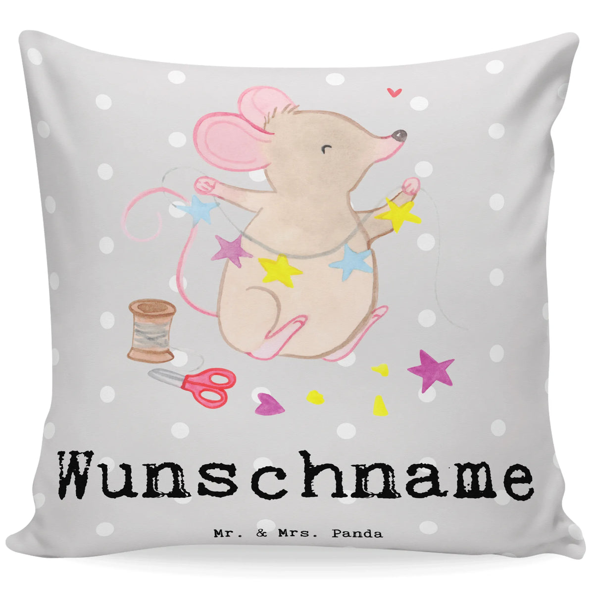 Personalised cushion Mouse Craft Gift, giving, thank you, award, profit, athlete, Crafts, creative crafts