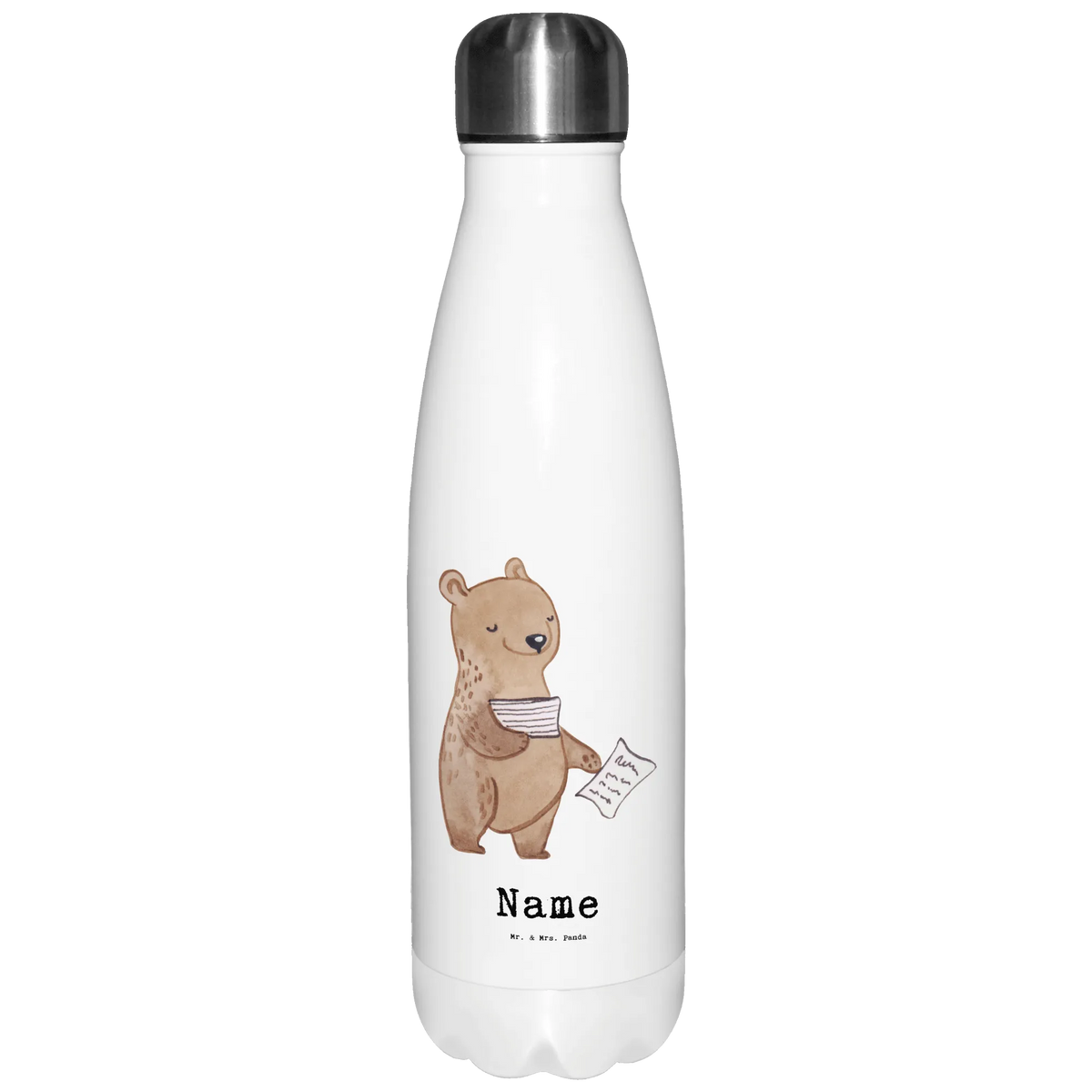 Personalised insulated bottle insolvency administrator heart gift, gift idea, best, farewell gift, passing exam, anniversary, retirement, promotion, job start, sayings, funny, profession