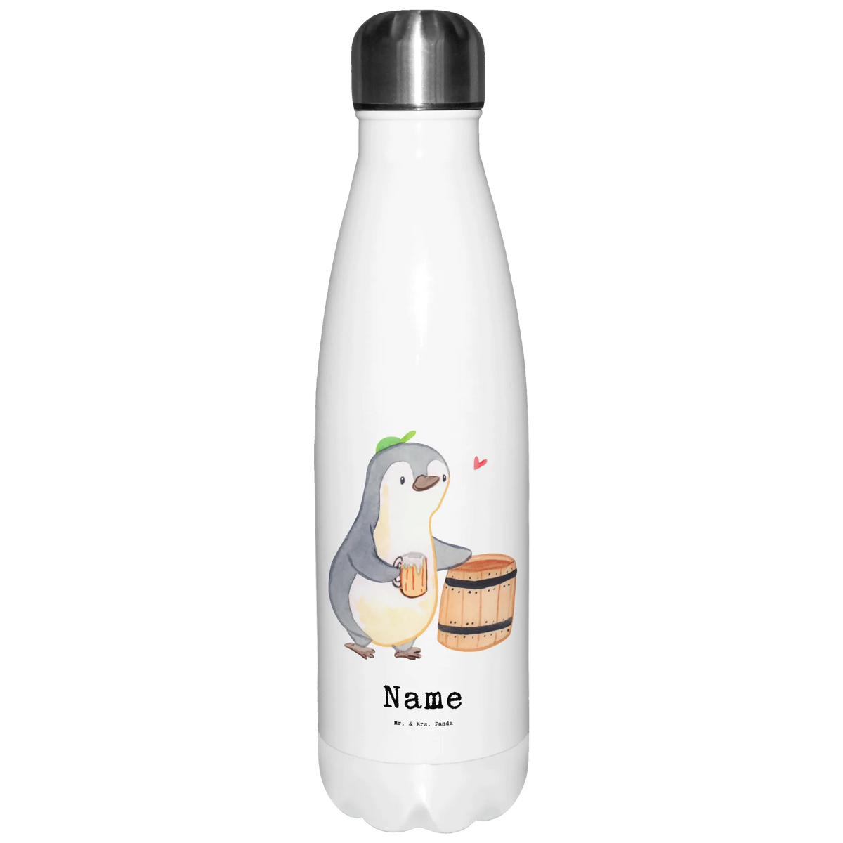Personalised insulated bottle beer brewer heart gift, gift idea, best, farewell gift, passing exam, anniversary, retirement, promotion, job start, sayings, funny, profession
