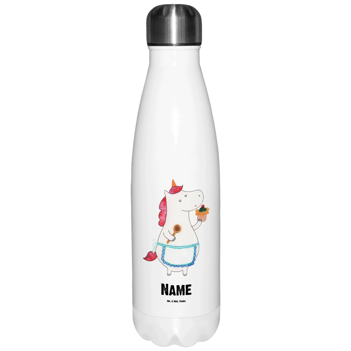 Personalised insulated bottle unicorn Kitchen bake, hobby cook, dreaming, pie, cook, Baker gift, dreamer, baker present, cake