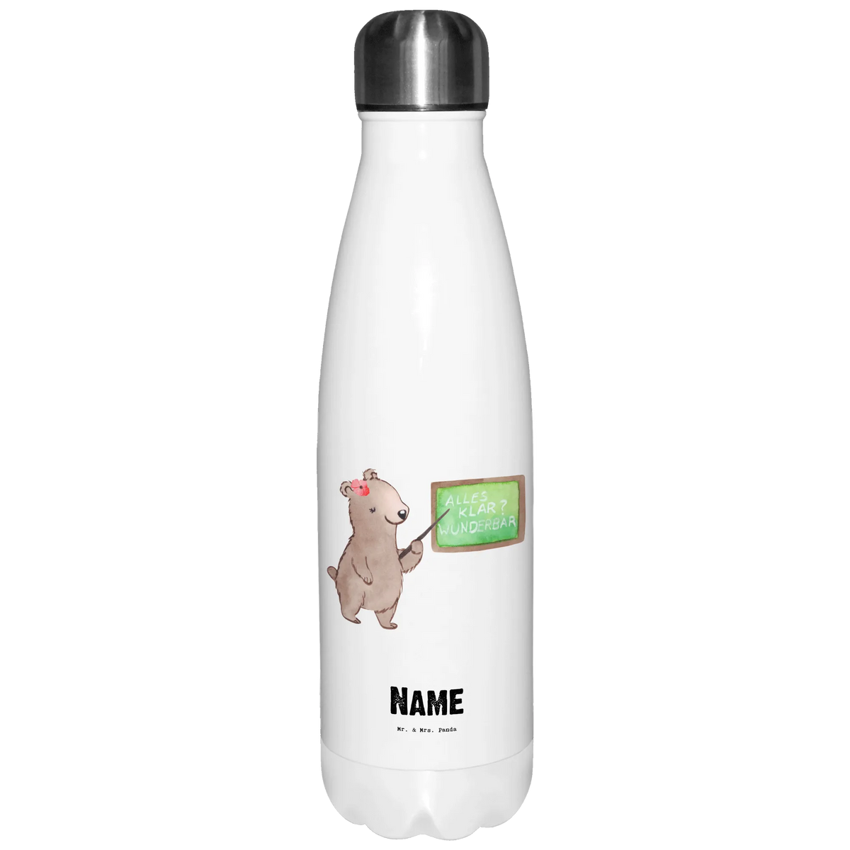 Personalised insulated bottle swim instructor Heart gift, gift idea, best, farewell gift, passing exam, anniversary, retirement, promotion, job start, sayings, funny, profession