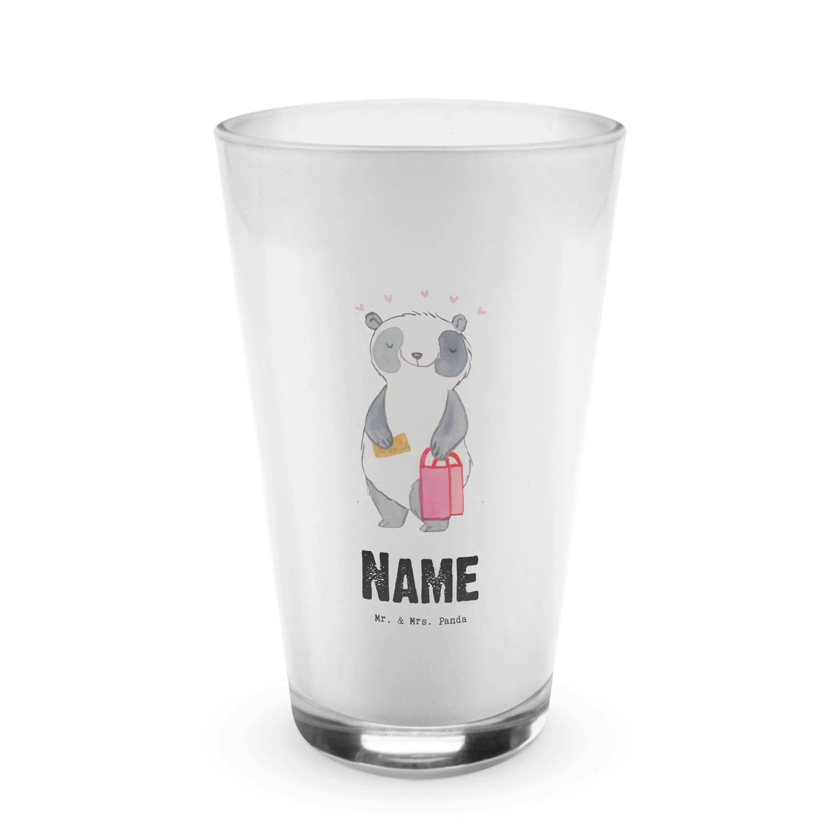 Personalised glass panda Best shopping companion in the world for, thank you, gift, giving, birthday, birthday present, gift idea, souvenir, make you happy, gift tip, partner, shopping partner, best, Shopping companion, boyfriend, shopping, girlfriend, shopping queen, bff, queen, escort