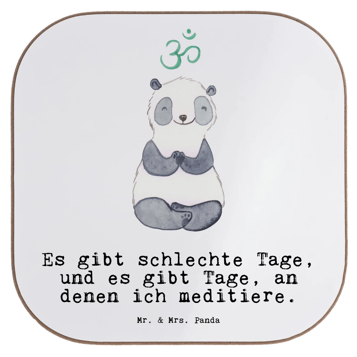 Untersetzer Panda Meditieren