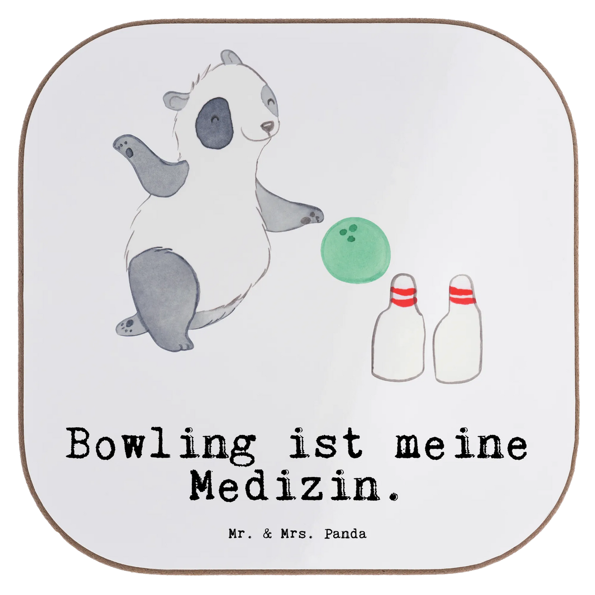 Podkładka Panda Kręgle Prezent, Sport, Dyscyplina sportowa, Hobby, Darować, Dziękuję, Dzięki, Wyróżnienie, Wygrana, Sportowiec