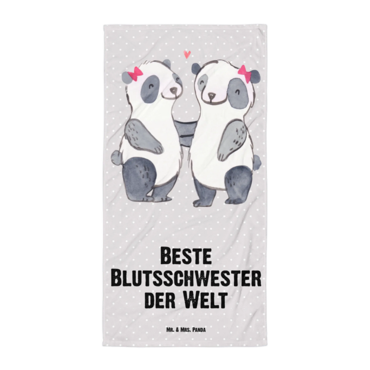 XL ręcznik kąpielowy Panda Najlepsza siostra od krwi na świecie Urodziny, Prezent, Dziękuję, Pomysł na prezent, dla, Wręczyć, Prezent urodzinowy, Podziękować, Upominek, Sprawić radość, Tip na prezent