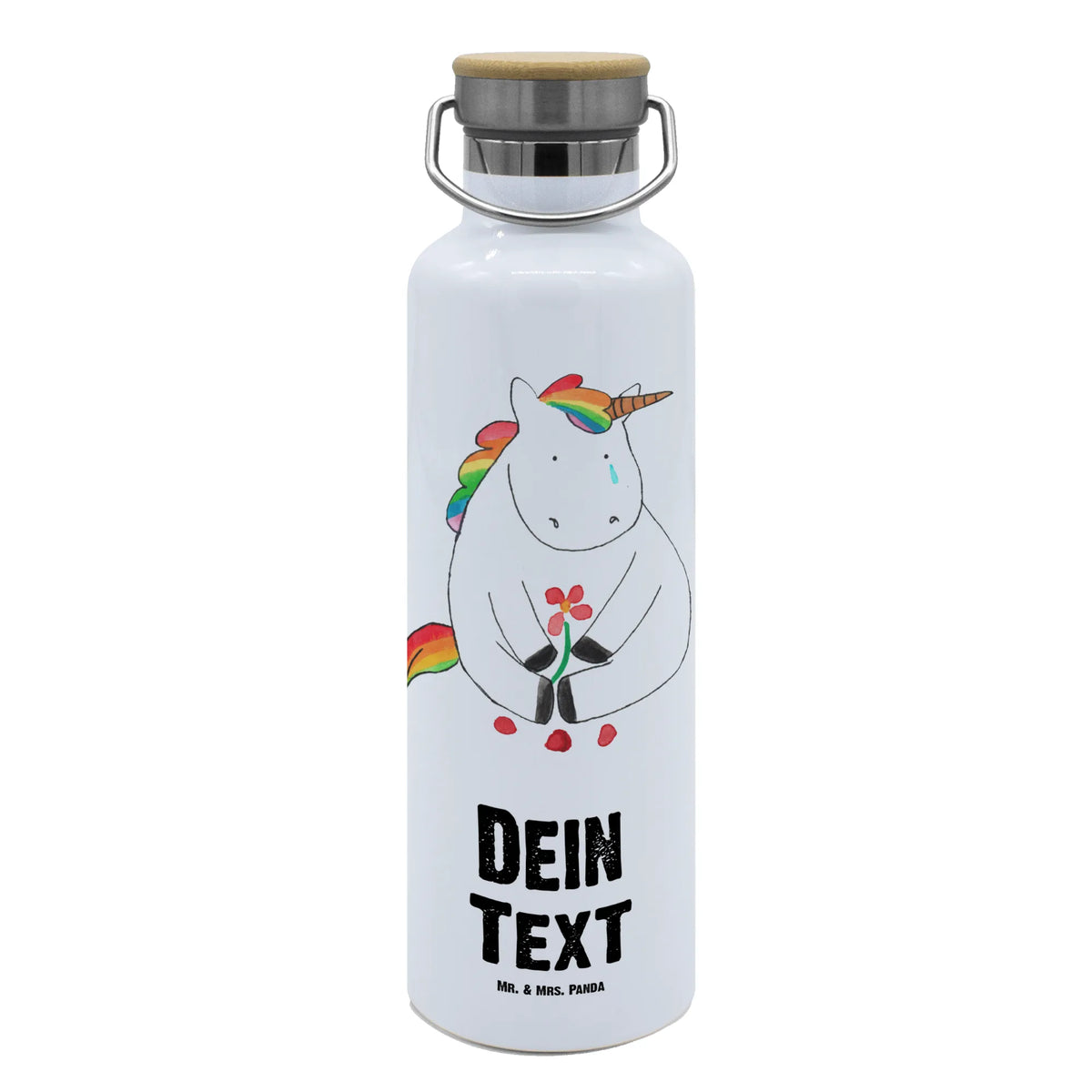 Personalised drinks bottle unicorn Sad unicorn, unicorns, grief, glitter, friends, consoling, Friendship, love, greeting card, flower, Unicorn