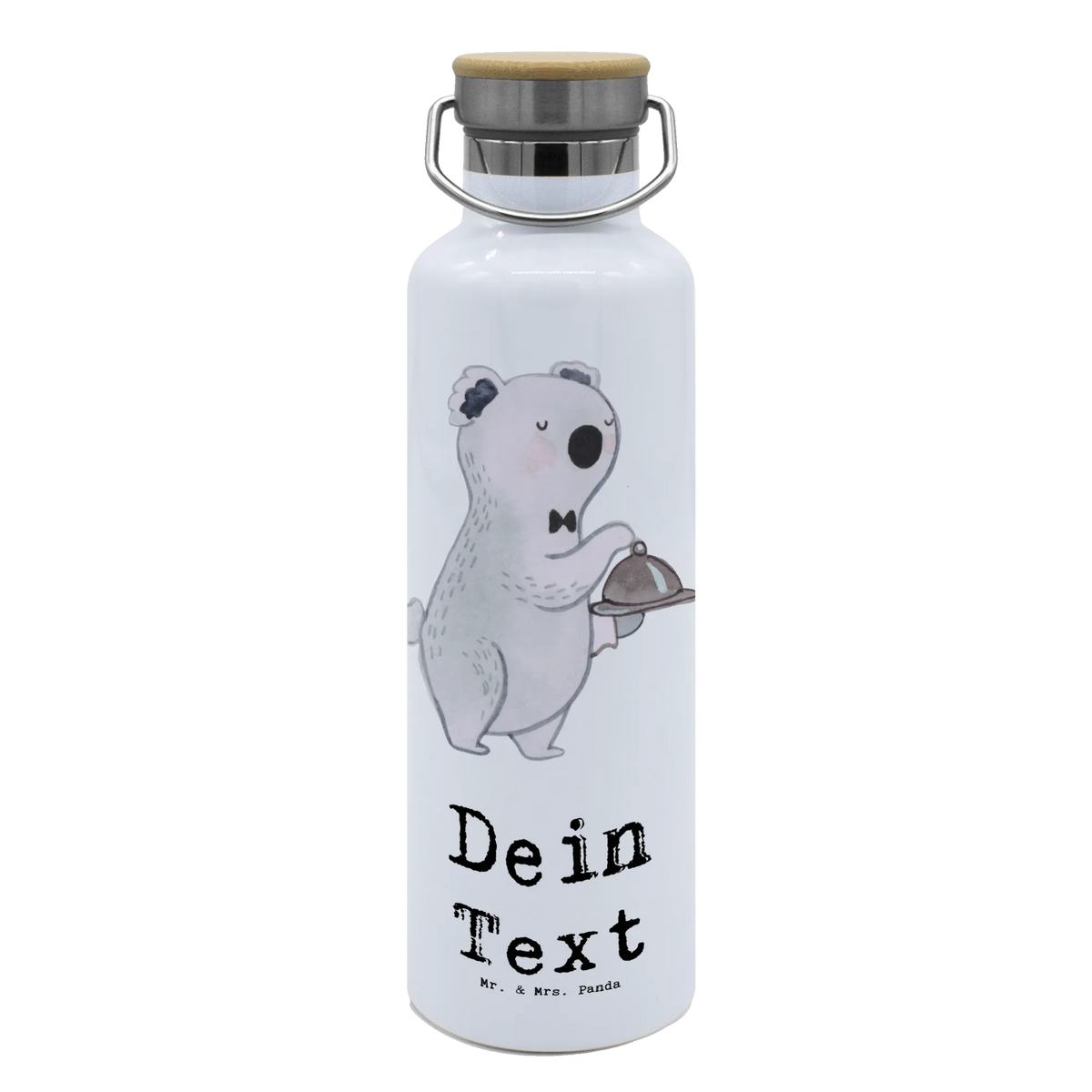 Personalised drinks bottle Waiter Heart gift, gift idea, best, farewell gift, passing exam, anniversary, retirement, promotion, job start, sayings, funny, profession