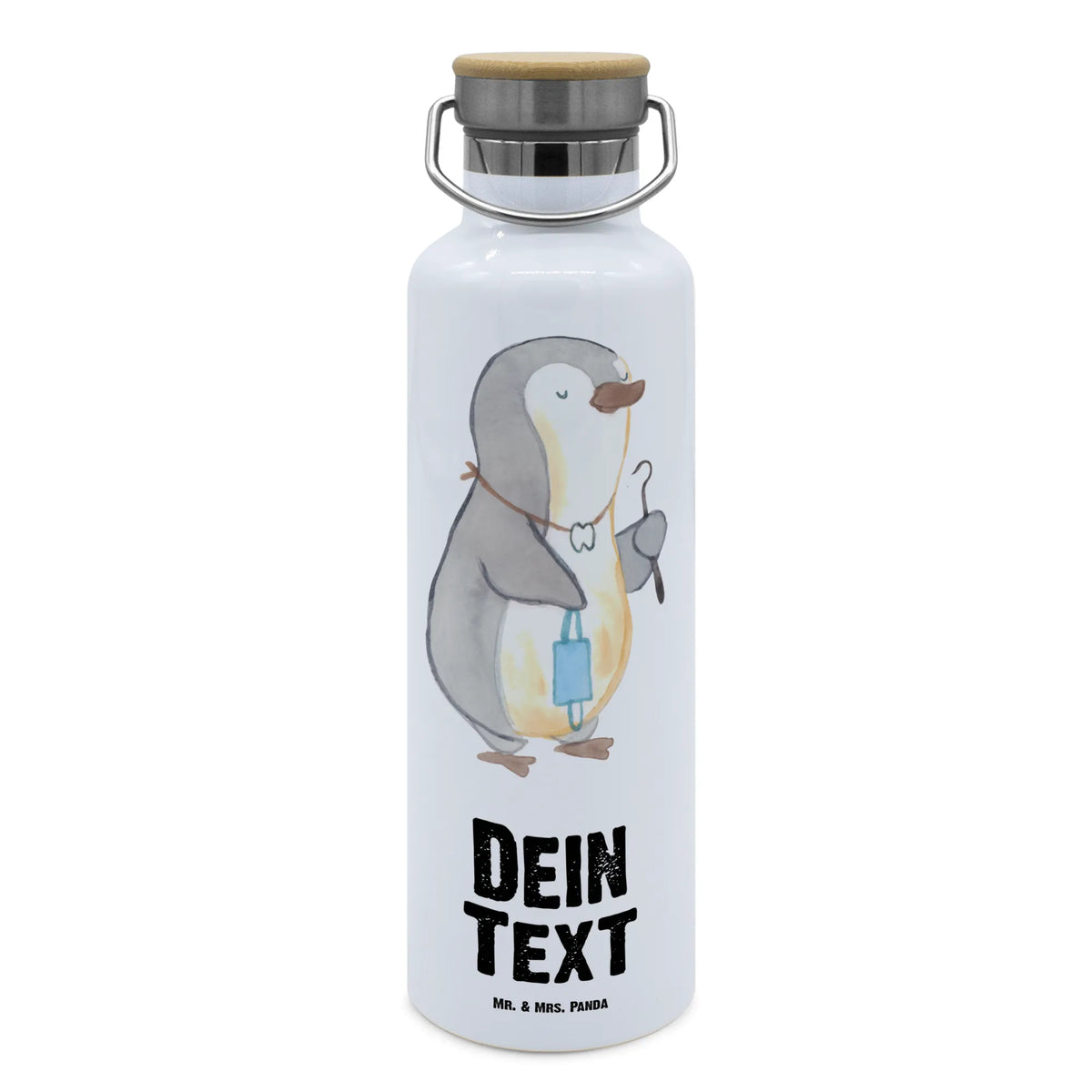Personalised drinks bottle Dentist Heart gift, sayings, gift idea, best, farewell gift, passing exam, anniversary, retirement, promotion, job start, profession