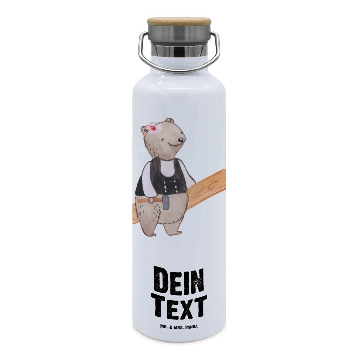 Personalizowana butelka na wodę Cieślarka serce Zawód, Wykształcenie, Jubileusz, Pożegnanie, Emerytura, Kolega, Koleżanka, Prezent, Dawać, Pracownik, Współpracownik, Firma, Dziękuję, Dziękuję bardzo