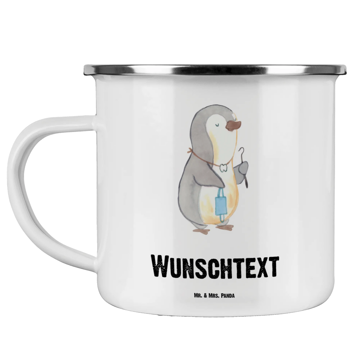 Personalised enamel cup Dentist Heart gift, gift idea, best, farewell gift, passing exam, anniversary, retirement, promotion, job start, sayings, funny, profession