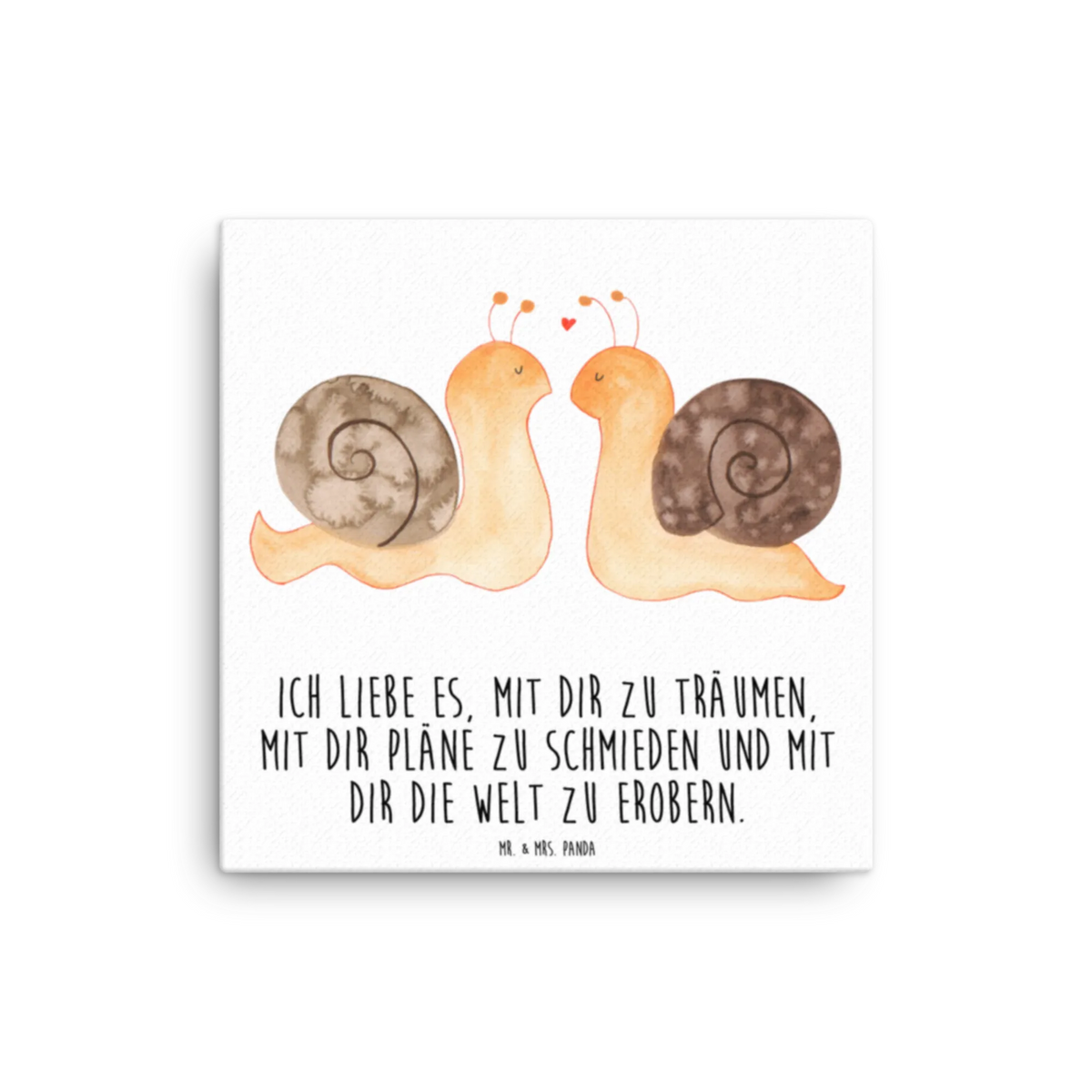 Canvas picture Snails in love anniversary gift, gift for him, gift for her, Love gift, Proposal of marriage, Marriage, Together, Two, Loving