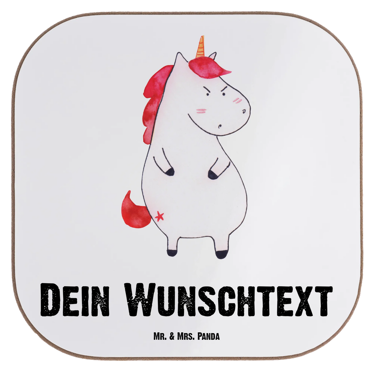 Personalised coaster unicorn Fury unicorn, unicorns, listless, announcement, work, office, stupid questions, reality, Unicorn, office gift, angry, colleg gift