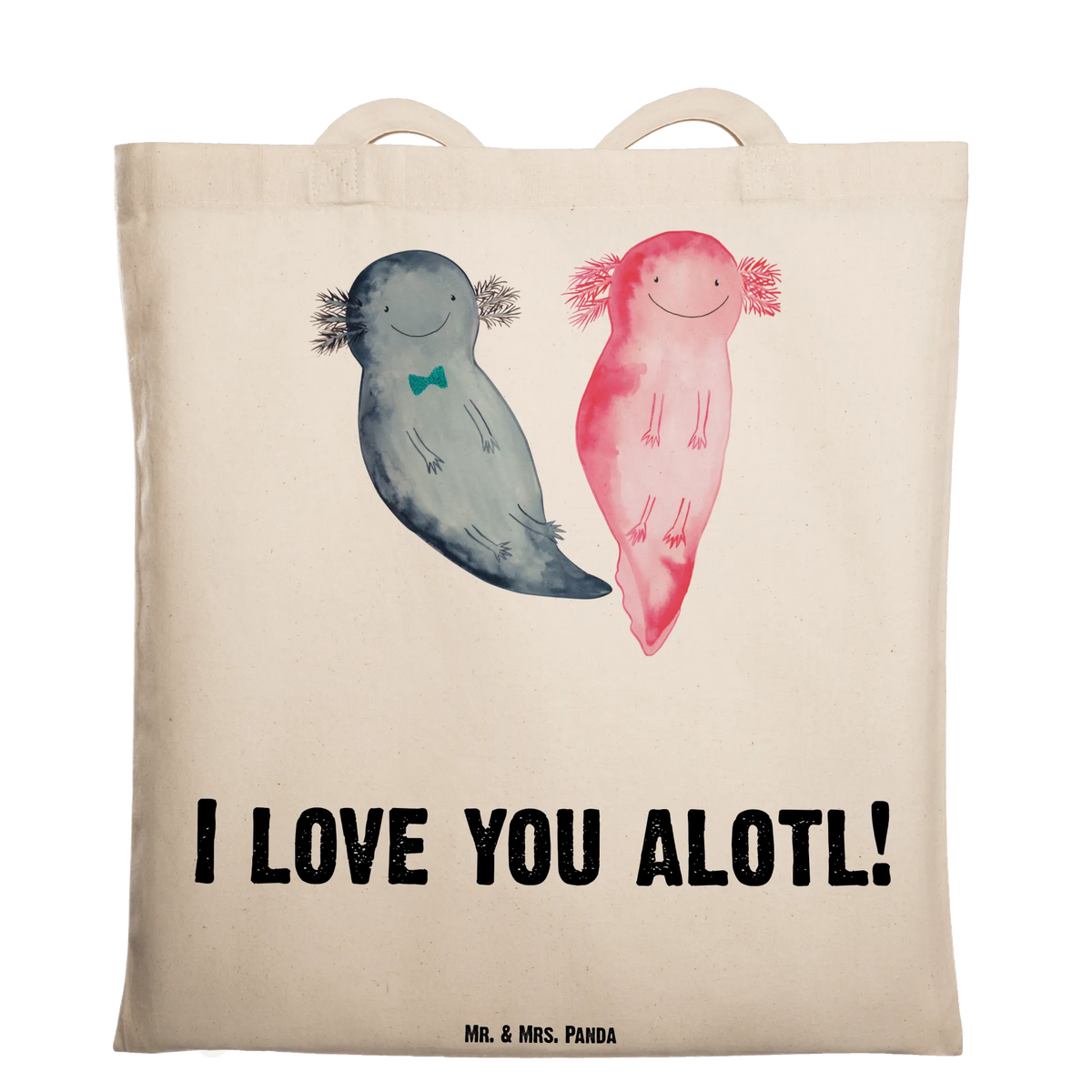 Tote bag axolotl Love Loving, Two, Together, Marriage, Proposal of marriage, Love gift, gift for her, gift for him, anniversary gift, Valentine's Day Gift for Women Love Gift Anniversary Wedding Anniversary Party Favor Gift for Girlfriend Gift for Partner Boyfriend Gift Token of Love for Men for Husband
