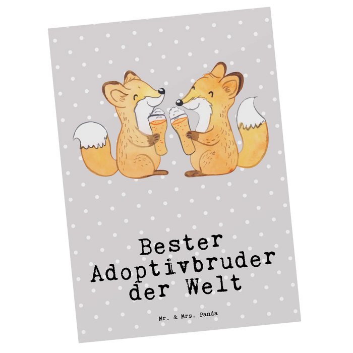 Postkarte Fuchs Bester Adoptivbruder der Welt