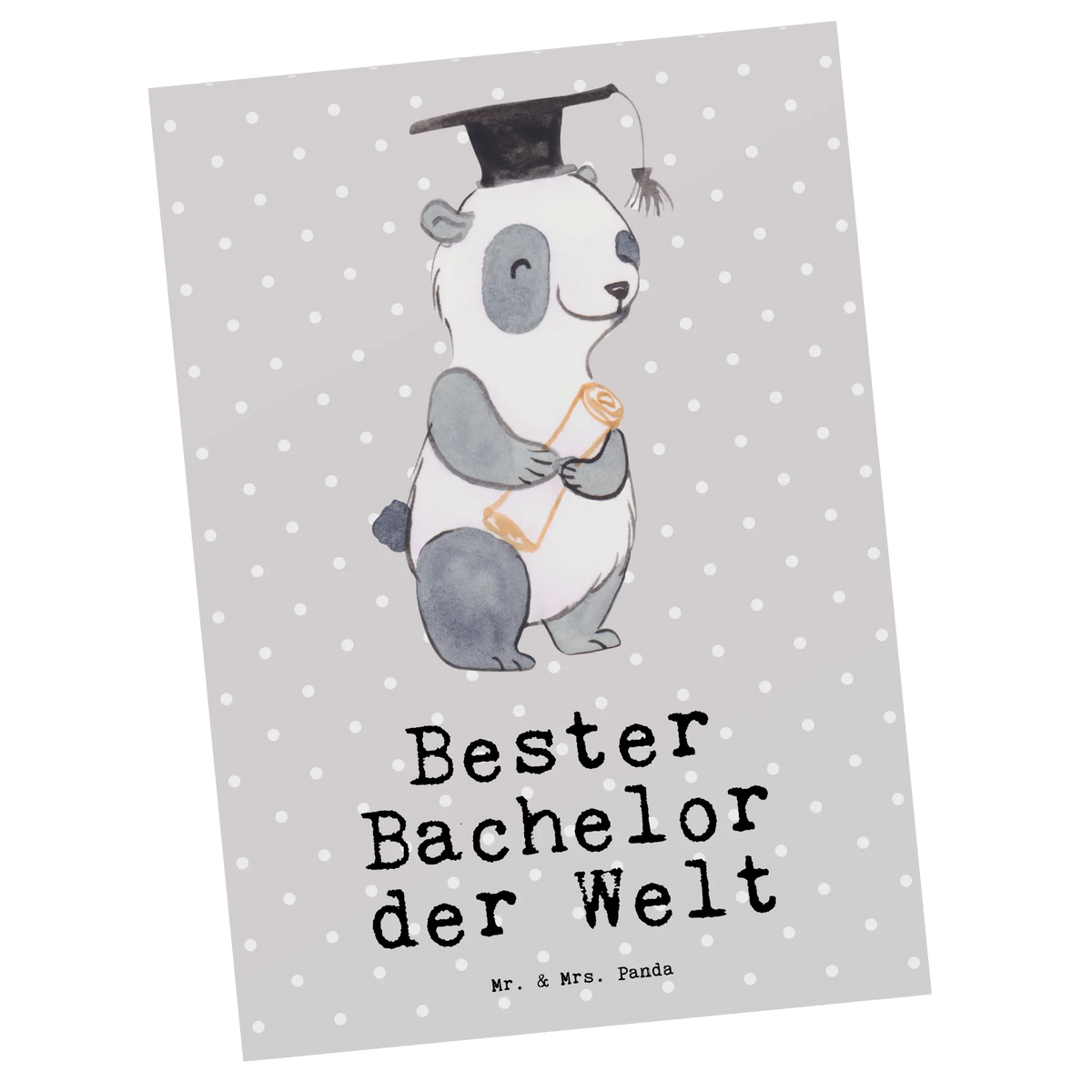 Postcard panda Best bachelor in the world letter, postcards, gift card, Postcard, paper, invitation card, gift, card, invitation, for, thank you, giving, birthday, birthday present, gift idea, souvenir, make you happy, gift tip, funny, study, college, son, bachelor, graduation, university, student, fun, model student, humorous, alumni, students