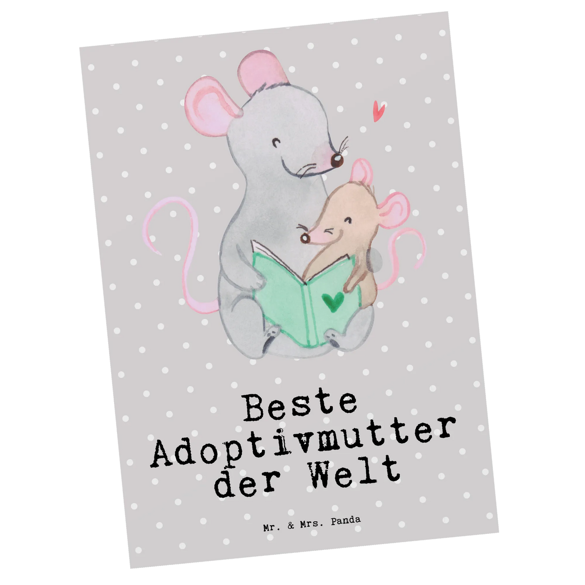 Pocztówka mysz Najlepsza matka adopcyjna na świecie Urodziny, Prezent, Dziękuję, Pomysł na prezent, dla, Wręczyć, Prezent urodzinowy, Podziękować, Upominek, Sprawić radość, Tip na prezent