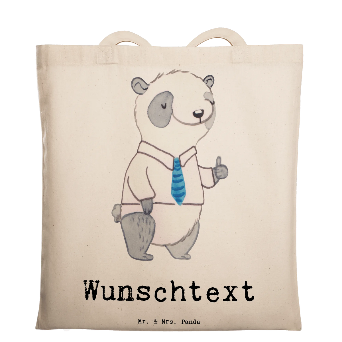 Personalised tote bag panda Best boss in the world for, thank you, gift, giving, birthday, birthday present, gift idea, souvenir, make you happy, gift tip, Supervisor, Employer, Boss, Farewell Gift, Work, Executive, Head of Department, Leader, Present, Colleague
