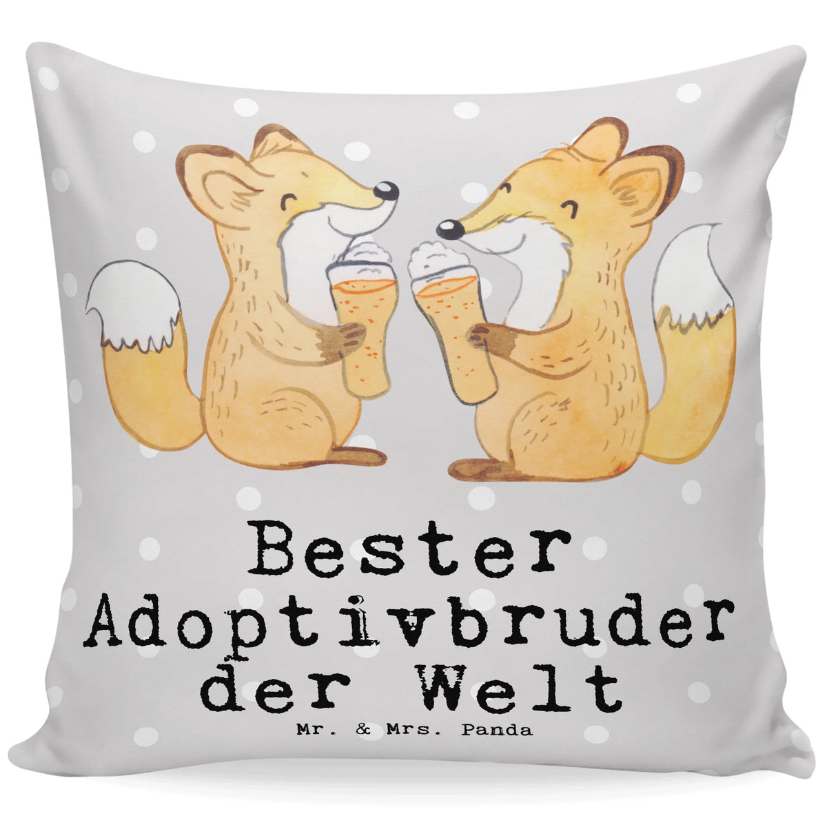 Cushion Fox Best adoptive brother in the world gift, birthday, gift idea, birthday present, giving, thank you, for, make you happy, gift tip, brother heart, Adoptive brother, sibling, best, adopted, son, trifle