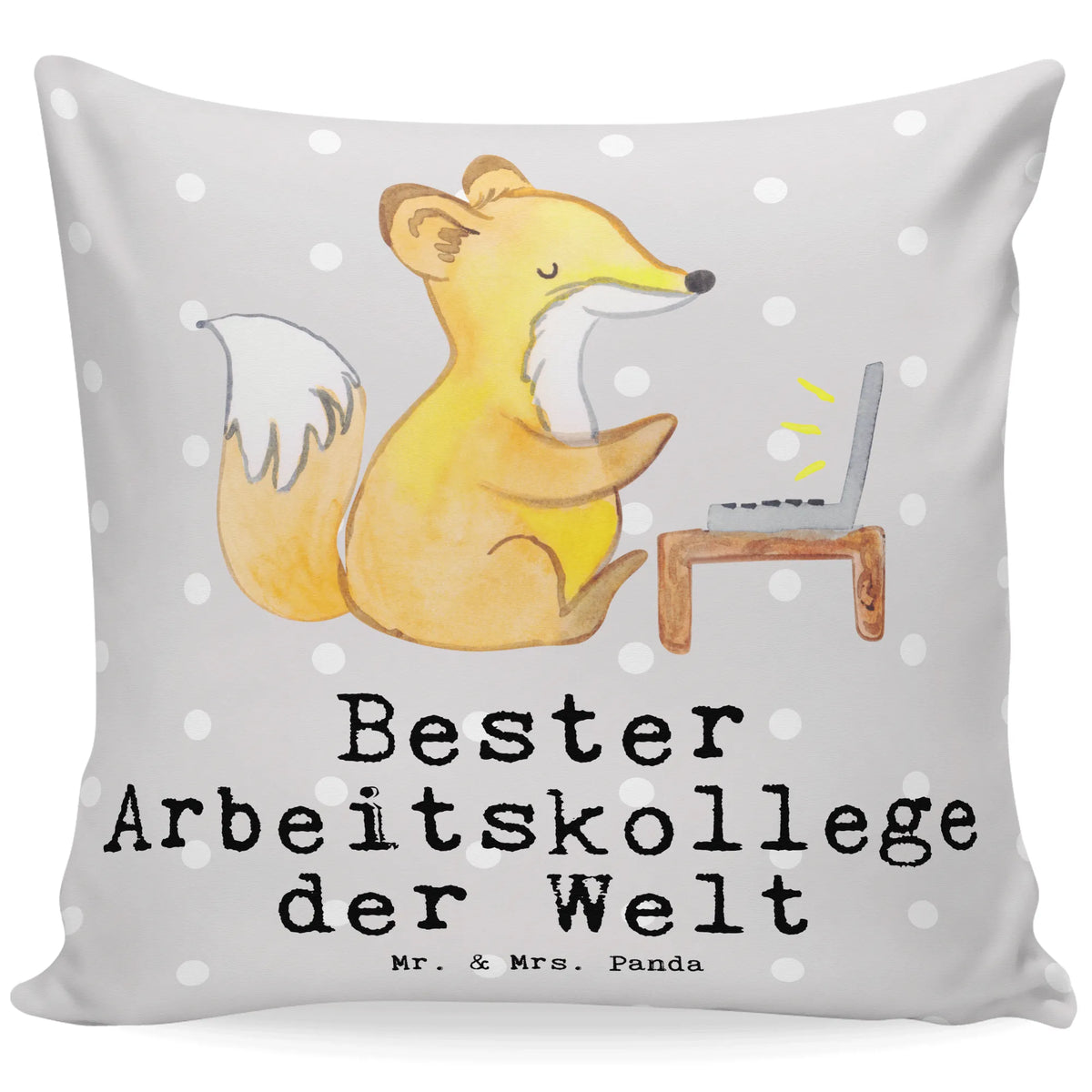 Cushion Fox Best colleague in the world gift, birthday, gift idea, birthday present, giving, thank you, for, make you happy, gift tip, profession, retirement, employee, Work colleague, work, farewell gift, colleague, fellow worker