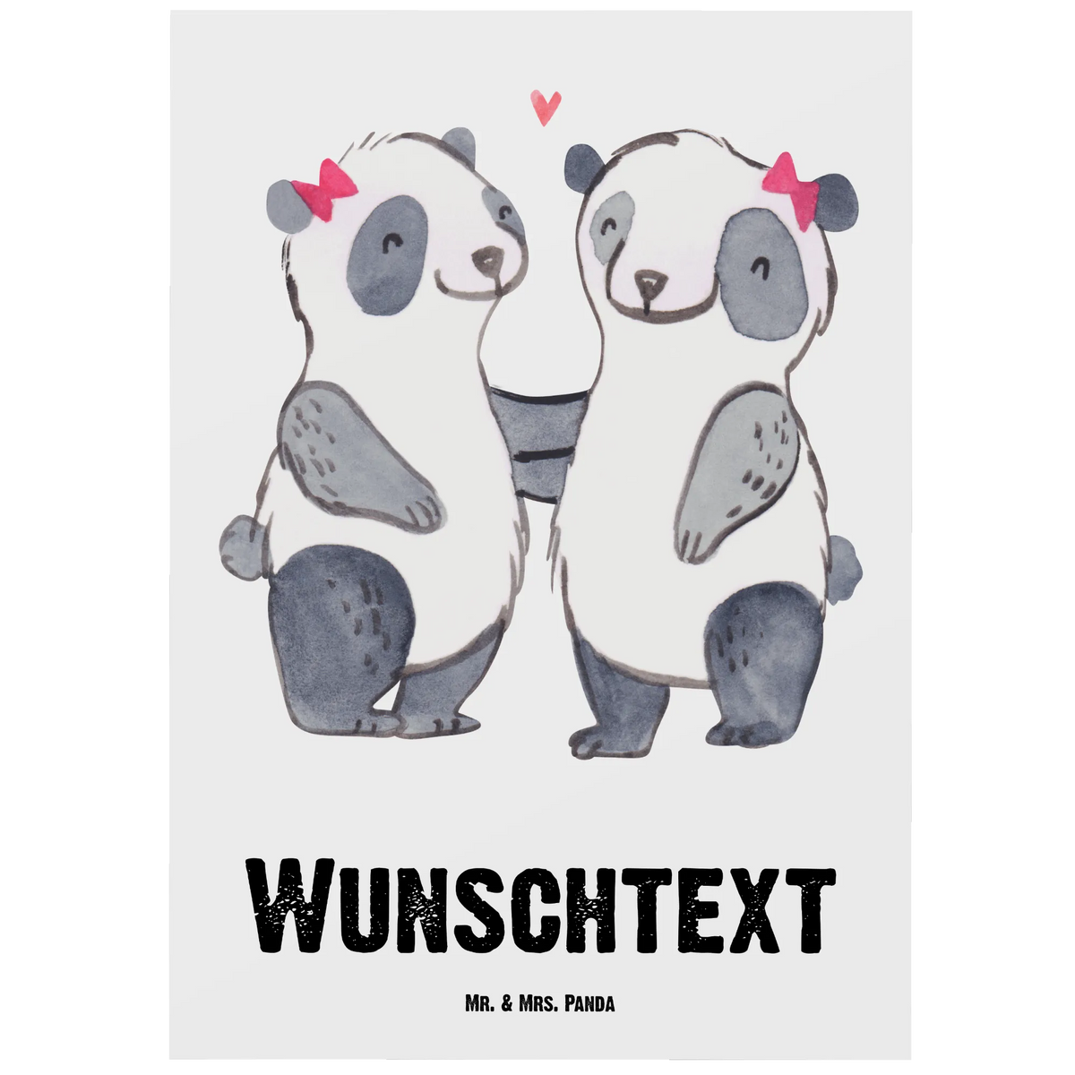 Personalizowana kartka pocztowa Panda Najlepsza ciocia na świecie dla, Dziękuję, Prezent, Wręczyć, Urodziny, Prezent urodzinowy, Pomysł na prezent, Podziękować, Upominek, Sprawić radość, Tip na prezent