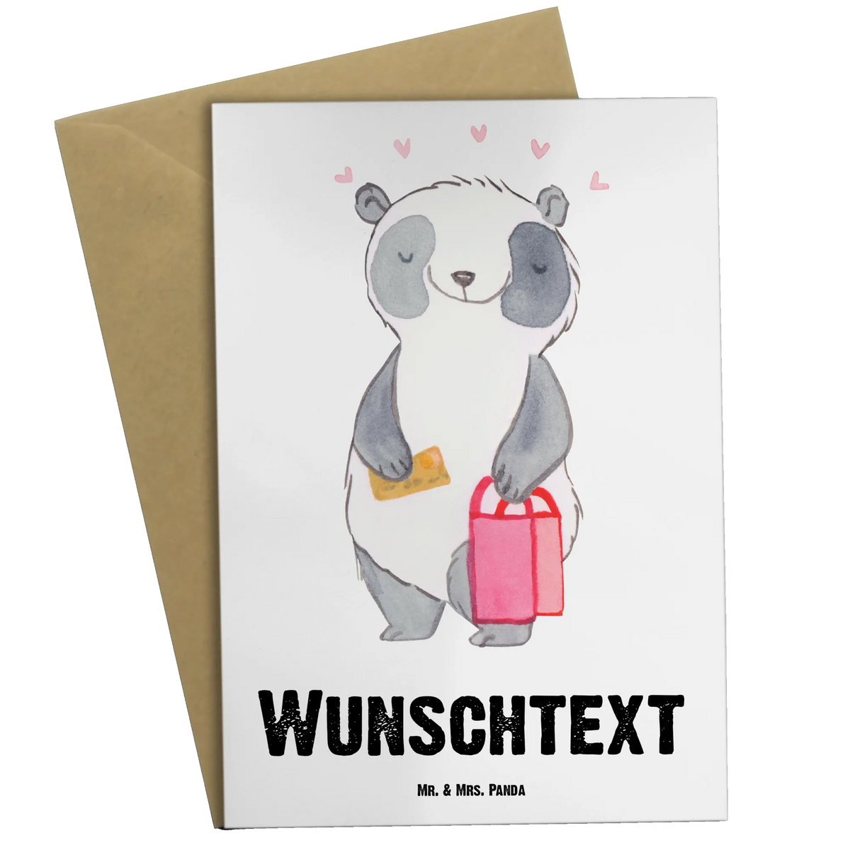 Personalisierte Grußkarte Panda Bester Shoppingpartner der Welt individuelle grußkarte, Personalisierte Klappkarte, grußkarte personalisiert, Grußkarte personalisierbar, Grußkarten Personalisiert, Personalisierte Karte, Personalisierte Grußkarte, Geschenkidee, Geschenk, Schenken, Mitbringsel, Geburtstag, Geburtstagsgeschenk, für, Danke, Dankeschön, Bedanken, Freude machen, Geschenktipp, Partner, Shoppen, Freundin, Einkaufen, Shopping-Queen, Shopping, Bff, Shoppingpartner, Queen, Begleitung, Bester, Freund