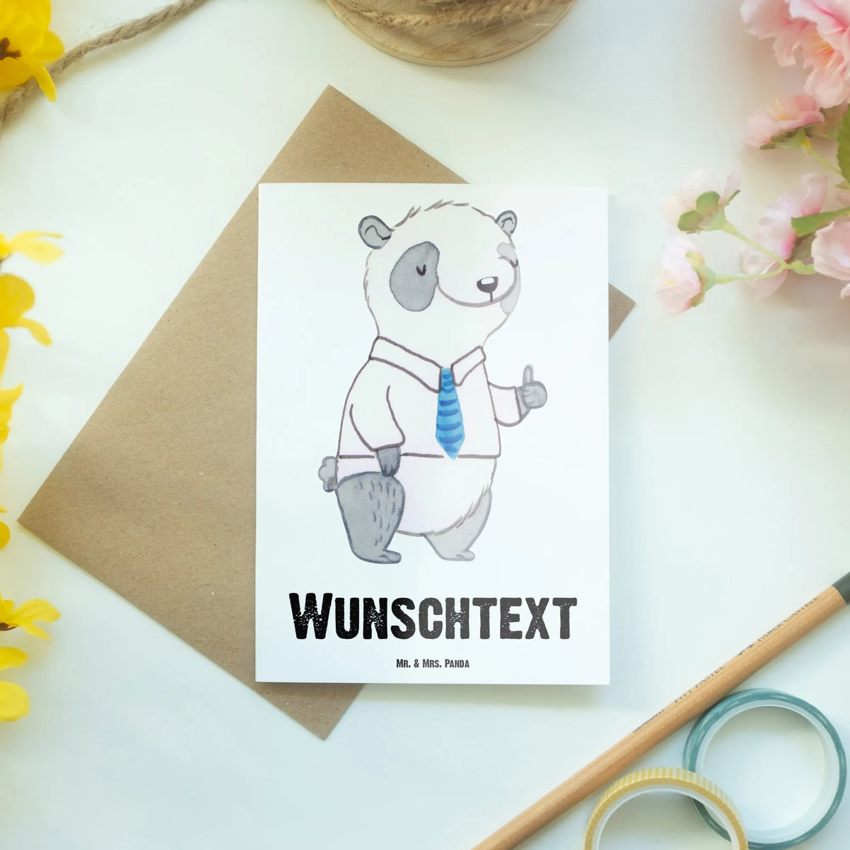 Spersonalizowana kartka z życzeniami Panda Najlepszy sąsiad na świecie dla, Dziękuję, Prezent, Wręczyć, Urodziny, Prezent urodzinowy, Pomysł na prezent, Podziękować, Upominek, Sprawić radość, Tip na prezent