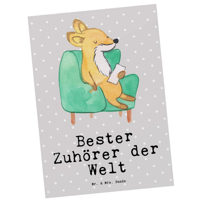 Postkarte Fuchs Bester Zuhörer der Welt