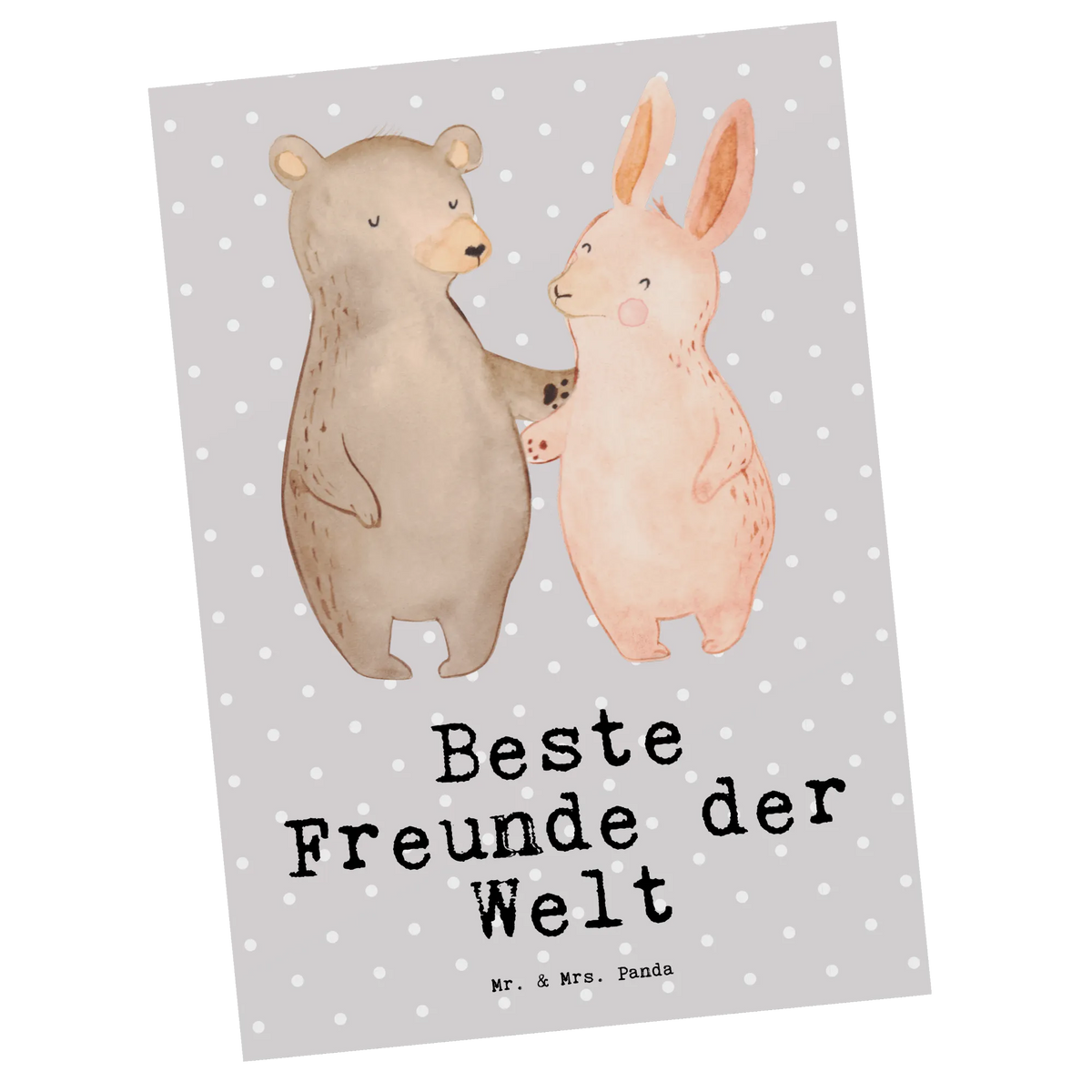Postkarte Hase Beste Freunde der Welt Designkarte, Grußkarte, spruchkarte, Ansichtskarte, Fotokarte, bildkarte, Postkarten, einzelkarte, Motivkarte, Kunstkarten, Postkarte, kunstkarte, Ansichtskarten, Geschenkidee, Geschenk, Schenken, Mitbringsel, Geburtstag, Geburtstagsgeschenk, für, Danke, Dankeschön, Bedanken, Freude machen, Geschenktipp, Bff, Clique, Kumpel, Freundschaft, Freund, Freundin, Best Friends, Bae, Freunde