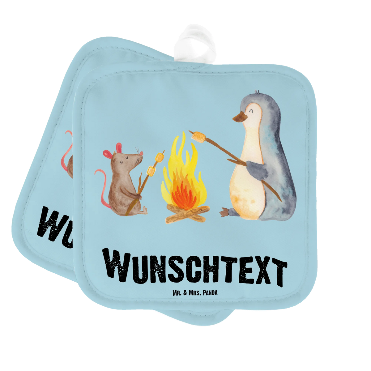 Personalised pot holder Penguin campfire North Pole, Penguins, everyday office life, life motivation, penguins, mouse, fire, new start, campfire, life motto, work
