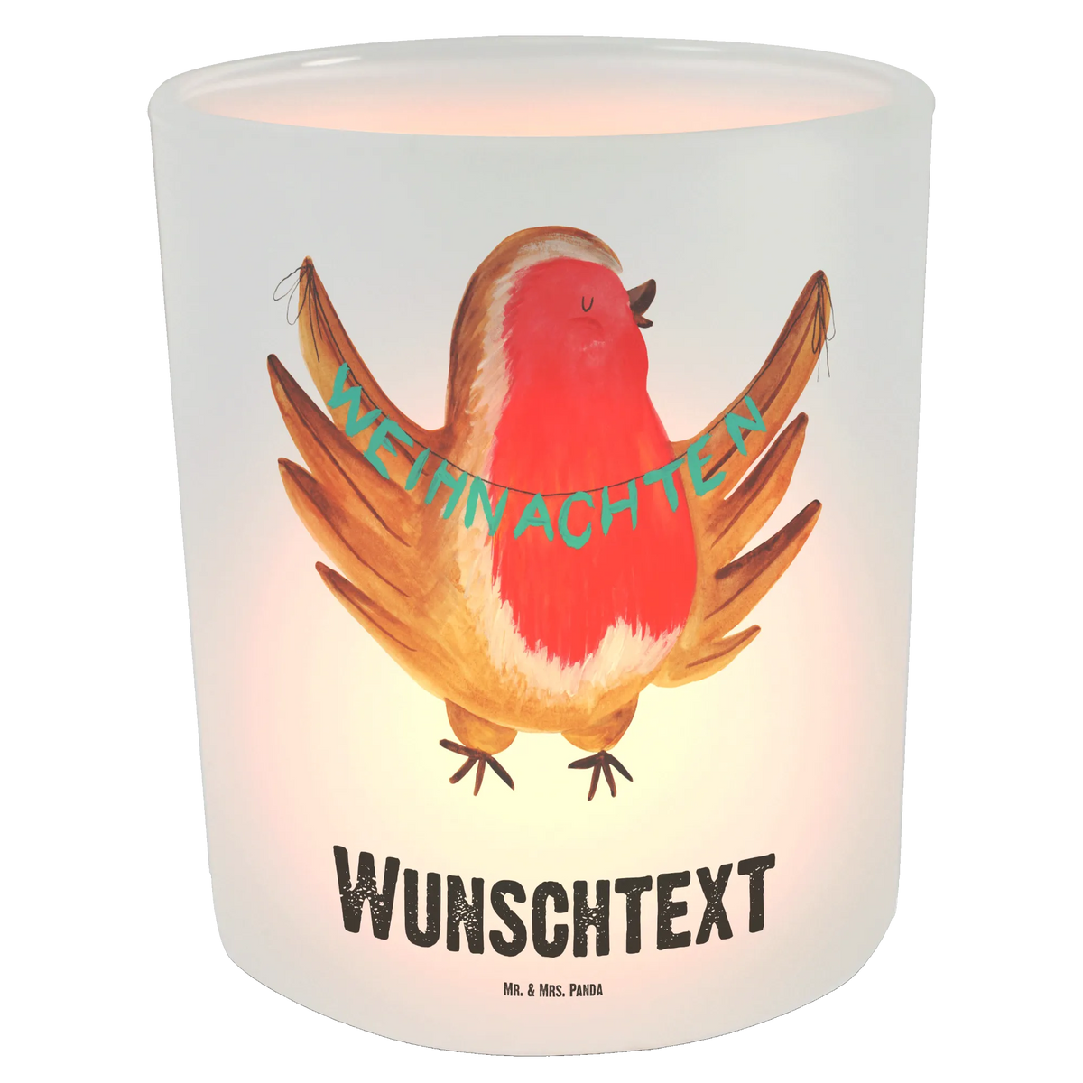 Spersonalizowany lampion rudzik Boże Narodzenie Zima, Boże Narodzenie, dekoracje świąteczne, Mikołaj, Adwent, Wigilia, zimowy motyw