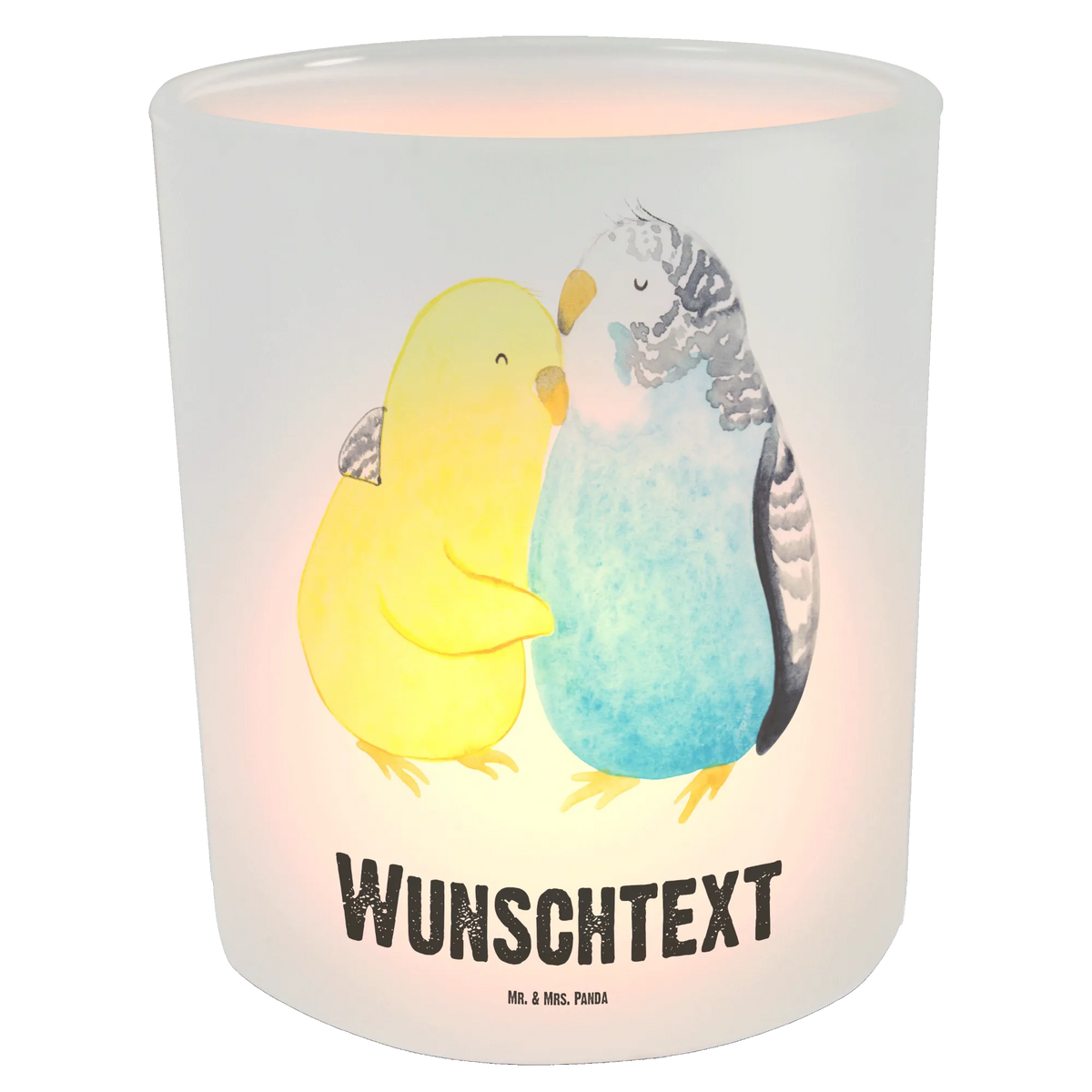 Personalised lantern Parakeets in love Love, Loving, Two, Together, Marriage, Engagement, Proposal of marriage, Love gift, gift for her, gift for him, anniversary gift, closeness, cuddling, love, birds, trust, budgie