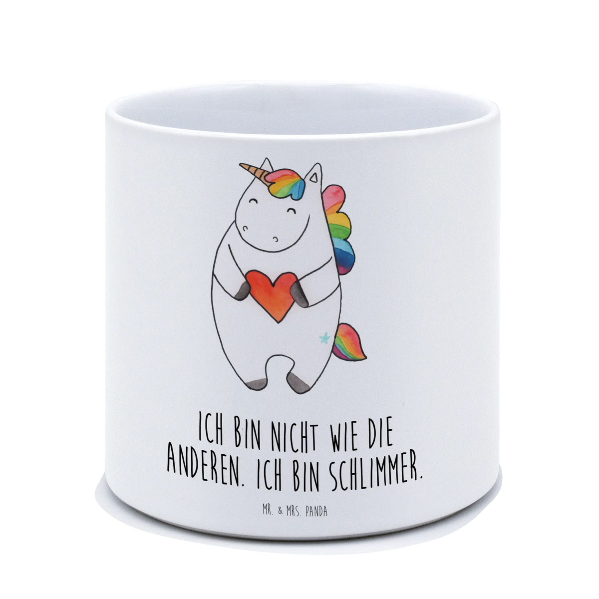 XL flower pot unicorn Heart heart, girlfriend present, evil, bad girl, different, girlfriend gift