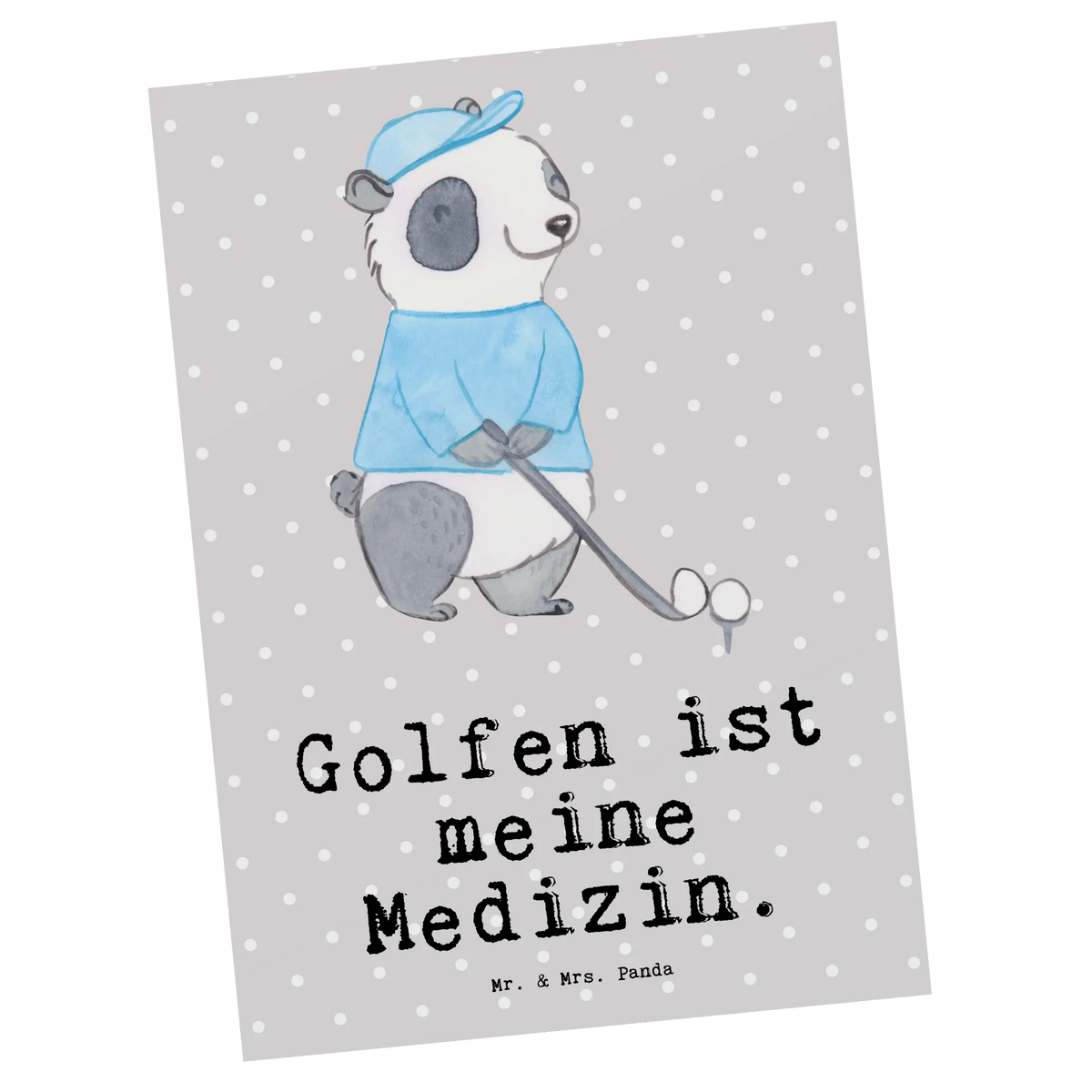 Postcard panda golfing Ansichtskarten, kunstkarte, Ansichtskarte, Kunstkarten, Postkarten, einzelkarte, Motivkarte, Postkarte, Grußkarte, Designkarte, bildkarte, Fotokarte, spruchkarte, Geschenk, Schenken, Sport, Sportart, Hobby, Danke, Dankeschön, Auszeichnung, Gewinn, Sportler, Golfturnier, Golfplatz, Golfen, Golf spielen, Golf Verein
