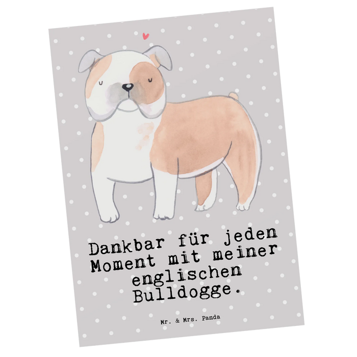 Postkarte Englische Bulldogge Moment
