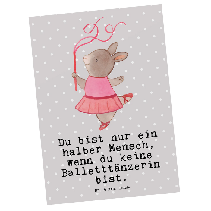Postcard Ballet dancer heart