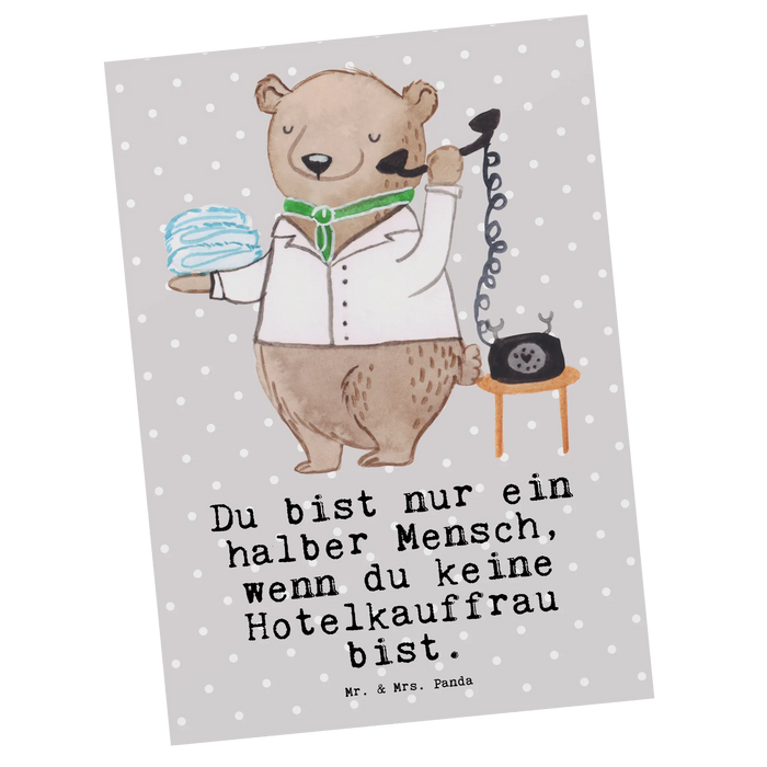 Postkarte Hotelkauffrau Herz