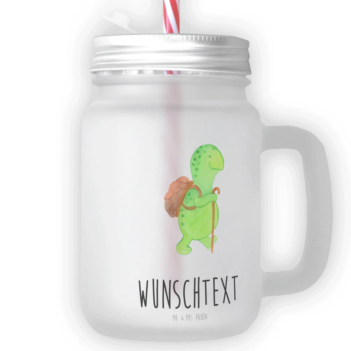 Personalizowany szklany słoik Mason Jar żółw Wędrowiec