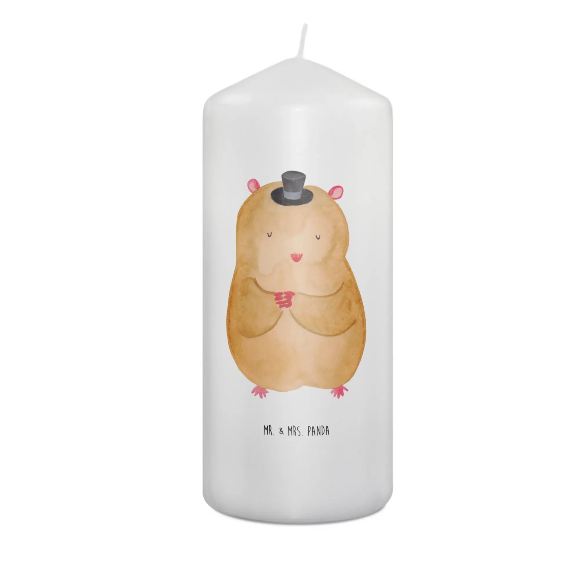 Kerze Hamster Hut Bedruckte Kerze, Erinnerungskerze, Blockkerze, Stumpenkerze, Kerze, Erinnerungslicht, Wachskerze, Zylinderkerze, Gute Laune, Tiermotive, Tiere, Lustige Sprüche, Zwerghamster, Magier, Hut, Hamster, Zauberer, Zylinder