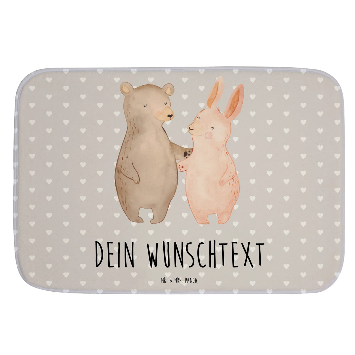 Personalised bath mat bear and rabbit Embrace Loving, Two, Together, Marriage, Proposal of marriage, Love gift, gift for her, gift for him, anniversary gift, best friend, rabbit, friends