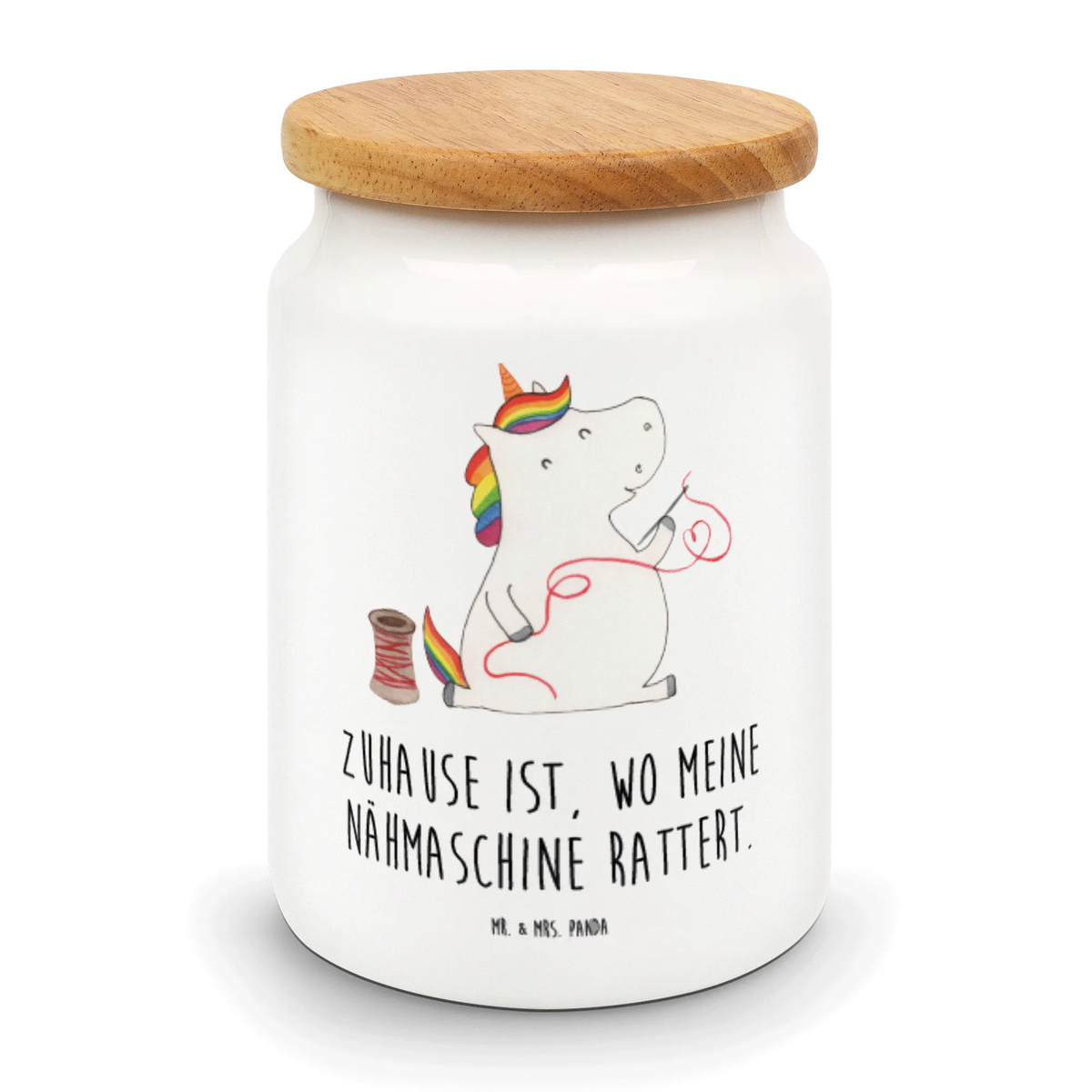 Pojemnik na żywność Jednorożec krawcowa Teedose, behälter, Kaffeedose, zuckerdose, Snackdose, Vorratsbehälter, Frischhaltedose, Dose, Aufbewahrungsdose, vorratsbox, Vorratsdose, tee behälter, Biskuitdose, Aromadose, aufbewahrungsbehälter, leckerlidose, Lebensmittelbehälter, salzdose, vorratsgefäß, keramikdose, gebäckdose, Keksdose, bonbondose, müslidose, Unicorn, Einhorn, Einhörner, Einhorn Deko, Freundin, Mädchen, Nähen, Näherin, Nähzimmer, Häkeln, Basteln, Stricken