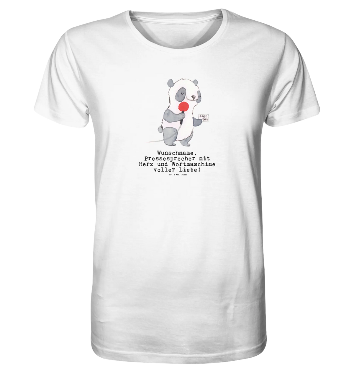 Personalized Men's Shirt Press spokesperson Heart sayings, retirement, gift idea, passing exam, best, anniversary, promotion, farewell gift, profession, gift, job start