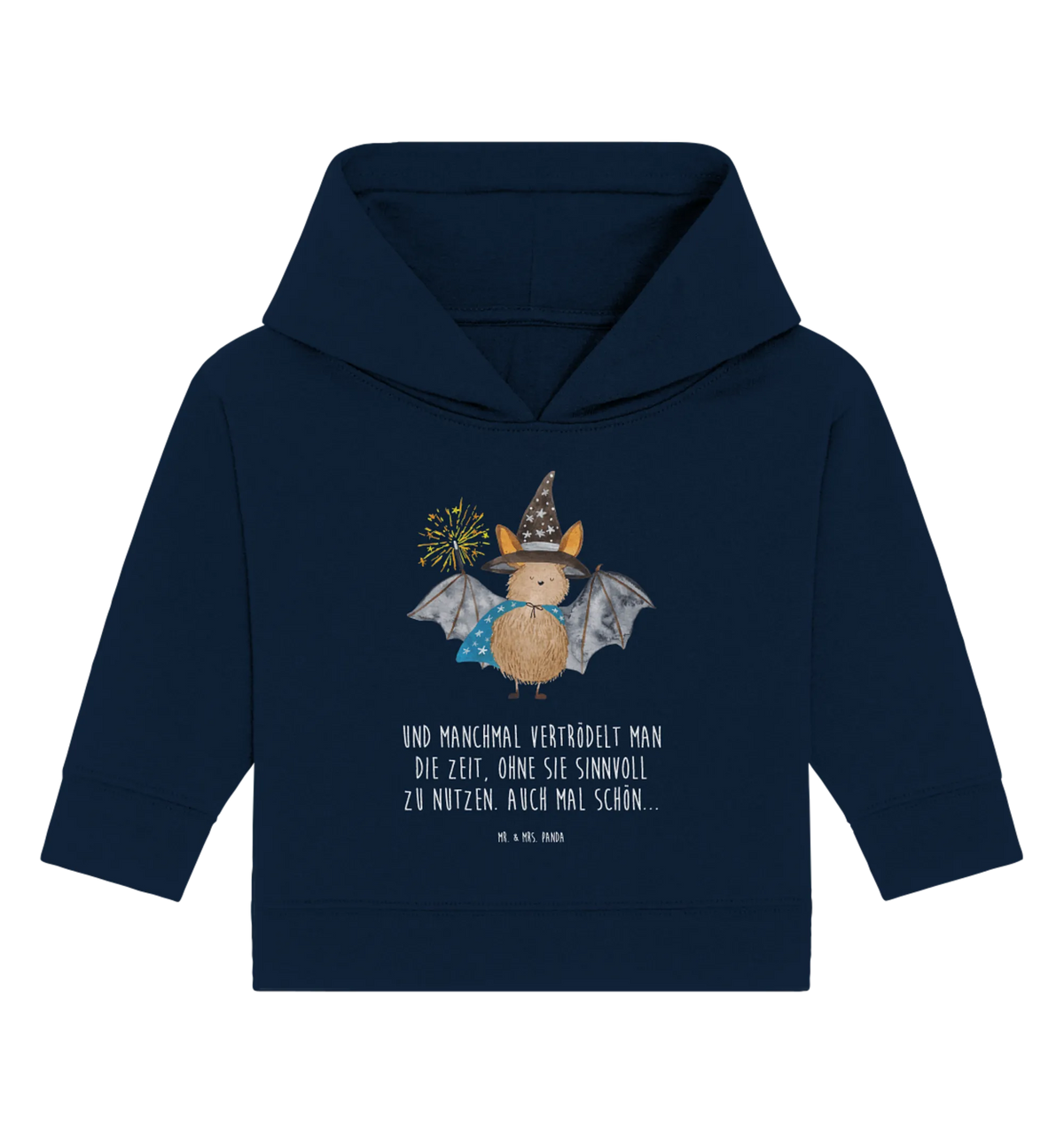 Organic Baby Hoodie bat wizard gifts, cute, good mood, gift ideas, cute animal motives, special gifts, card, small animals, animal lover, hand drawn, funny sayings, sorcerers, magicians, get in, women, Bats