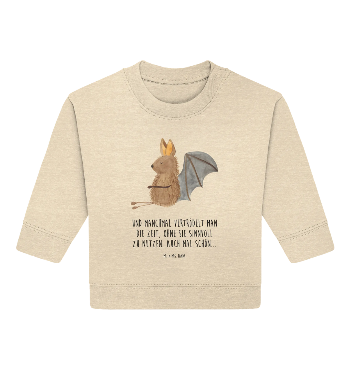 Organic Baby Pullover Fledermaus Sitzen Baby Bullover, Tiere, Gute Laune, Tiermotive, Lustige Sprüche, Entspannen, Fledermaus, Fledermäuse, Motivation